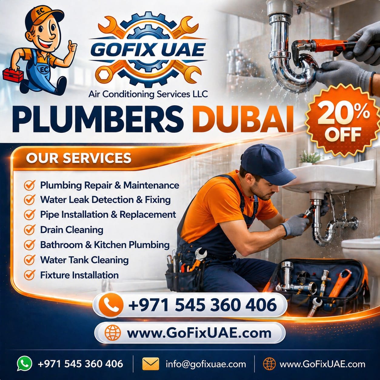 Best plumbing services in Dubai — Go Fix UAE expert plumbers at work